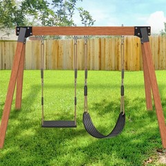 SELEWARE Heavy Duty Swing Seats for Kids & Adults, Non‑Slip Flat Plastic & U‑…