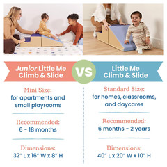 Softzone Junior Little Me Climb and Slide, Beginner Climber, Earthtone, 2-Piece