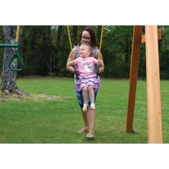 Extreme-Duty Green Belt Swing with Green Chains