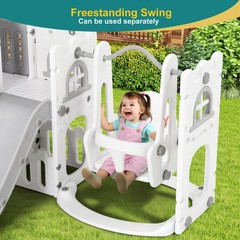 Kids Playground Slide and Swing Set Indoor Outdoor Toddler Playset Backyard Home