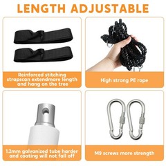 40 inch Saucer Tree Swing 900Lb Weight Capacity, Waterproof Swing Seat for Ki…