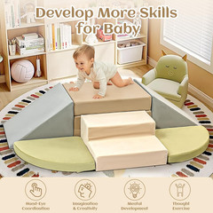 6-Piece Toddler Climbing Toys Indoor, Foam Climbing Toys for Toddlers, Soft Play