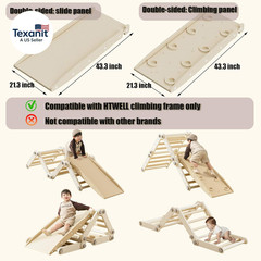 Montessori Climbing Set,Kids Pikler Triangle Set,Plastic Toddler Climbing Toys,M