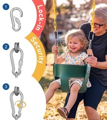 High Back Full Bucket,Toddler Swing with Coated Chains & Triangle Dip Pinch P…