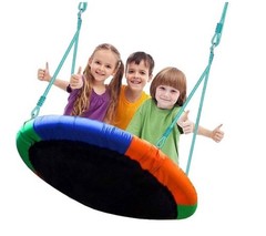 SereneLife 40″ Saucer Swing Replacement Indoor/Outdoor (Rainbow) (As Is)