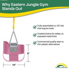 Heavy-Duty High Back Full Bucket Toddler Swing Seat | Coated Chains Fully Ass…