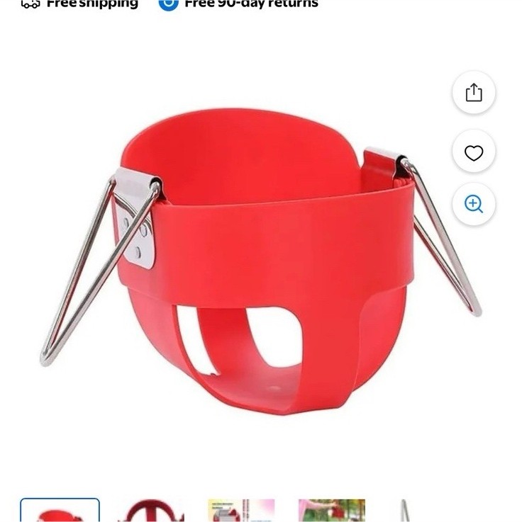 Reznor Flexible EVA High Back Full Bucket Chair Swing Seat, Red