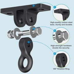 Heavy Duty Swing Hangers, Porch Swing Hanging Kit, One-Piece Design Base Swin…