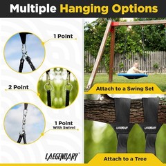 Family-Friendly Saucer Swing – 700 lbs Max Weight – Easy Install Outdoor/Indoor
