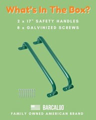 17 Inch Playground Accessories Metal Safety Handles – Long Green Grab Handle …