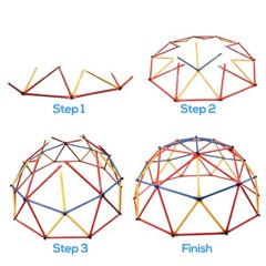 Kids Geometric Dome Climber Play Set Outdoor Toddler Climbing Play Center