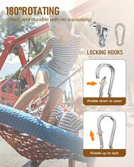 3500lb Heavy Duty Porch Swing Hangers Kit, with Screws Bolts for Wooden Sets …