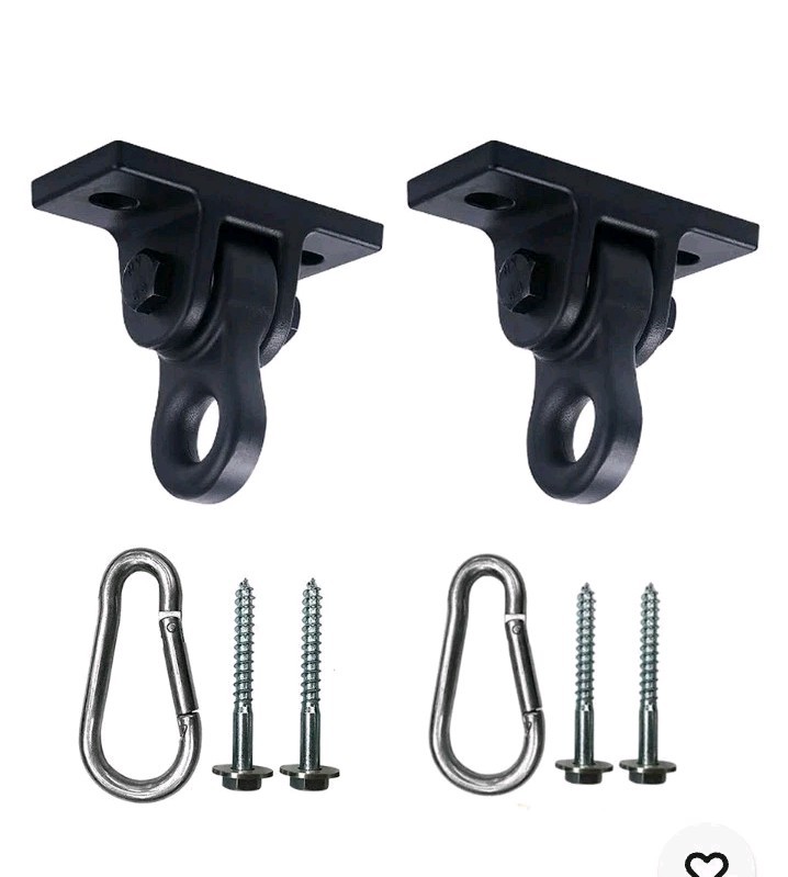 2 Pack ABUSA Heavy Duty Black Swing Hangers Screws Bolts & Disconnects Included