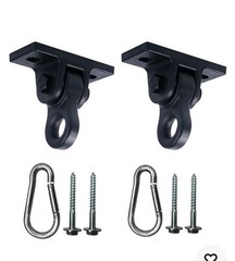 2 Pack ABUSA Heavy Duty Black Swing Hangers Screws Bolts & Disconnects Included