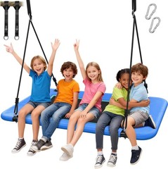 60-inch Extra Large Rectangular Tree Swing -Heavy Duty 700 lb Load Capacity Blue