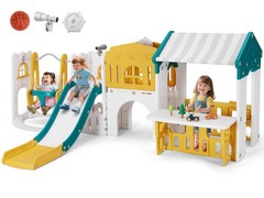 10in1 Toddler Slide Swing Playset Climber w/Playhouse Playground Indoor Outdoor