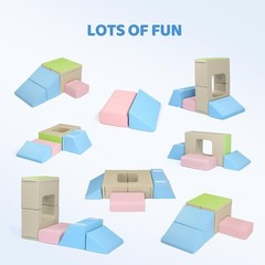 JOYMOR 4-Piece PU Leather Soft Play Foam Climbing Blocks for Toddlers