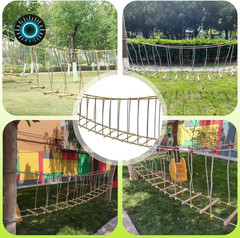 Outdoor Bridge Rope Ladder for Kids Rope Bridge Outdoor Obstacle Course Solid