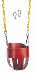 New Bounce Toddler/Baby Bucket Swing Seat – High Back Rust-Proof Swing – Red