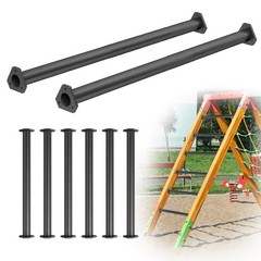 6 Pack Steel Monkey Bars for Kids, 21.5 Inch Backyard Climbing Play Set Acces…