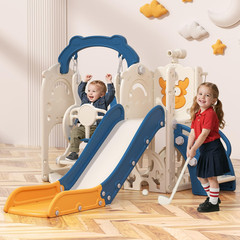 Toddler Slide and Swing Set, 7-In-1 Indoor Outdoor Toddler Playset with Climber,