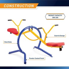 Heavy Duty Outdoor Seesaw Set Padded Seats Steel Kids Playground Teeter Totter