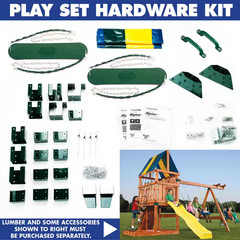 DIY Alpine Custom Outdoor Playset Hardware Kit with Backyard Swing Set Accessori