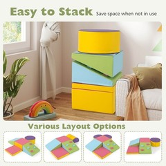 6 PCS Foam Climbing Blocks Lightweight Soft Climbing Indoor Set Gift for Babies