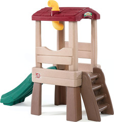 Kids Activity Gym Outdoor Climber Treehouse Playhouse Toddle Toy With Slide