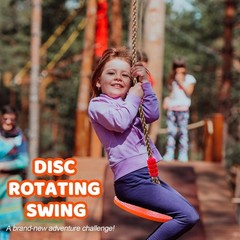 Durable Rotating Disc Swing for Ages 3+ – 330lbs Capacity, Indoor/Outdoor Use