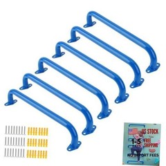 17 Inch Monkey Bars Heavy Duty Metal Playground Handles,Blue 6 Pack Blue-6pcs