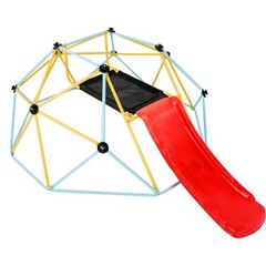 Uimoso Climbing Dome 8FT Geometric Dome Climber with Slide Jungle Gym 3-9 Years