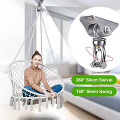 Heavy Duty Silent Swing Hanger – 2 Pack with 360° Rotating Design for All Swings
