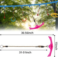 Ninja-Twister Swing Spins Set: Slackline Attachments – 360� Handle Twist-Spin Fl