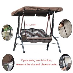 Black Metal Swing Suspension Rods (75.5cm) – 2-Pack Garden Swing Seat Boom