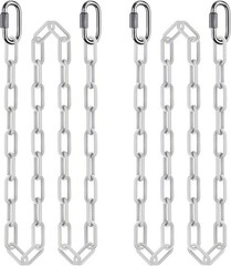 2Pcs 80″ Coated Swing Chain W/ Carabiners 1000 LBs Capacity Heavy Duty Hanging