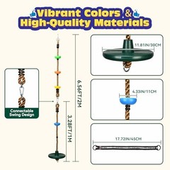 Connectable Tree Swing Combo for Kids Muticolor Connectable Swing (2 Pack)