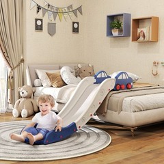 Toddler Slide for Bed, Sofa, Extra Length, Easy to Assemble, Blue