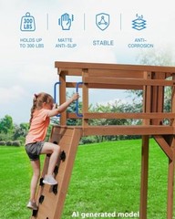17 Inch Monkey Bars Heavy Duty Metal Playground Handles,Blue 6 Pack Blue-6pcs