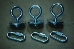 Tire Swing Eye Bolt,not ductile,shortshank eyebolts,swingset hardware, ZP,3pc+QL