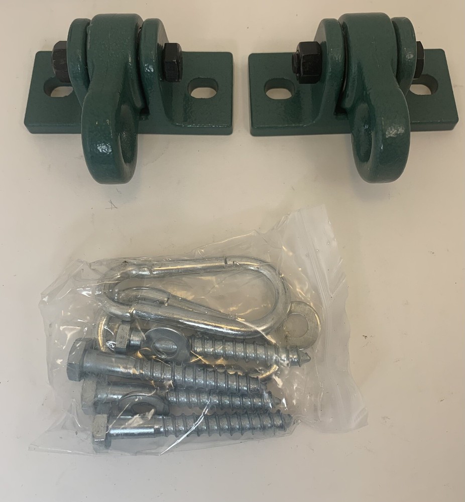 Heavy Duty Green Swing Hangers Screws Bolts Included over 5000 Lb Cap, NEW!