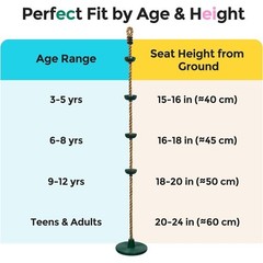 Kids Swing Disc Heavy Duty Rope Climbing Accessories Outdoor Fun Adventure New