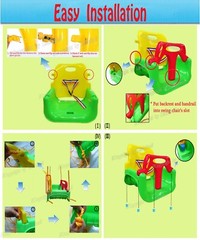 3-in-1 Infant to Teenage Blue Swing Outdoor Patio Garden for Kids Aged 6M+