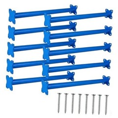 16.5 Inch Heavy Duty Steel Monkey Bars, 10 Pack Metal Ladder Rungs for Blue