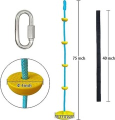 Climbing Rope with Platforms Tree Swing for Kids Disc Swing Seat Set Outdoor