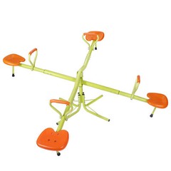 Heavy-Duty 2-4 Kids Seesaw 360 Degree Spinning with Handle Play Outdoor Game Toy