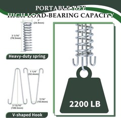 Shock Absorbing Spring 2 Pcs 304 Stainless Steel Spring for Porch Swing, Dog Lea