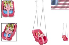 Adjustable Safety 2-in-1 Snug ‘n Secure Swing for Infants & Toddlers – Magenta