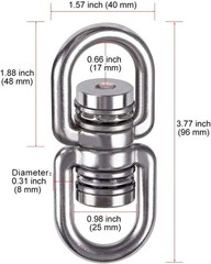 SELEWARE Heavy Duty Bearing Swing Swivel, 360° Rotation Hanging Accessory | Quie