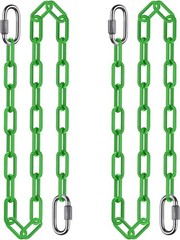 2Pcs 80″ Coated Swing Chain W/ Carabiners 1000 LBs Capacity Heavy Duty Hanging